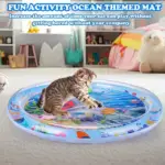 Interactive Wave-Maker Cat Toy: Ocean Minnow Play Mat - Image 2
