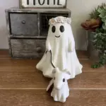 Adorable Halloween Ghost Dog Decorations for Autumn Festivities - Image 3