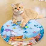 Interactive Wave-Maker Cat Toy: Ocean Minnow Play Mat - Image 3