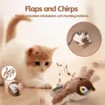 Interactive Chirping & Flapping Cat Toy