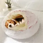 2-in-1 Cozy Cat Bed – Soft Cotton Sleeping Bag & Kennel - Image 4