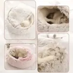 2-in-1 Cozy Cat Bed – Soft Cotton Sleeping Bag & Kennel - Image 6