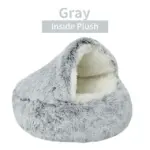 2-in-1 Cozy Cat Bed – Soft Cotton Sleeping Bag & Kennel - Image 2