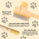 Dual-Layer Self-Cleaning Pet Grooming Comb – Detangle, De-Shed & Clean in One Swipe - Image 4