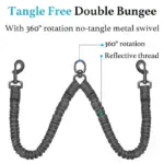 Heavy Duty Dog Leash with Shock Absorbing Bungee - Image 5