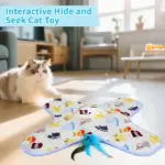 Interactive Hide & Seek Feather Cat Toy
